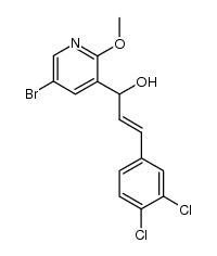 (E)-5-Bromo-α-[2-(3,4-dichlorophenyl)ethenyl]-2-methoxy-3-pyridinemethanol结构式
