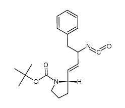 (2S)-tert-butyl 2-((E)-3-isocyanato-4-phenylbut-1-en-1-yl)pyrrolidine-1-carboxylate结构式
