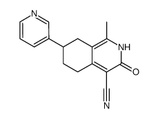 4-cyano-2,3,5,6,7,8-hexahydro-1-methyl-3-oxo-7-(pyridin-3-yl)isoquinoline结构式