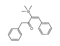 (E)-1,4-diphenyl-3-(trimethylsilyl)but-3-en-2-one结构式