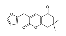 3-(furan-2-ylmethyl)-7,7-dimethyl-6,8-dihydrochromene-2,5-dione Structure