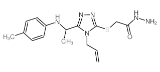 2-[(4-Allyl-5-{1-[(4-methylphenyl)amino]ethyl}-4H-1,2,4-triazol-3-yl)thio]acetohydrazide structure