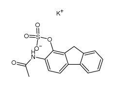 potassium 2-acetamido-9H-fluoren-1-yl sulfate结构式