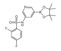 2,4-difluoro-N-[5-(4,4,5,5-tetramethyl-1,3,2-dioxaborolan-2-yl)pyridin-3-yl]benzenesulfonamide Structure
