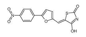 (5E)-5-{[5-(4-Nitrophenyl)-2-furyl]methylene}-1,3-thiazolidine-2, 4-dione Structure