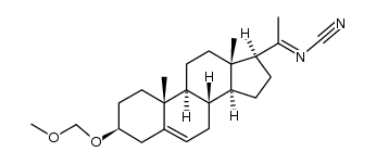 N-(1-((3S,8S,9S,10R,13S,14S,17S)-3-(methoxymethoxy)-10,13-dimethyl-2,3,4,7,8,9,10,11,12,13,14,15,16,17-tetradecahydro-1H-cyclopenta[a]phenanthren-17-yl)ethylidene)cyanamide Structure
