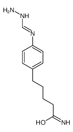 5-[4-(hydrazinylmethylideneamino)phenyl]pentanamide结构式