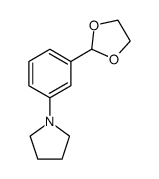 2-(3-PYRROLIDINOPHENYL)-1,3-DIOXOLANE Structure