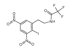 N-(2-iodo-3,5-dinitrophenethyl)-2,2,2-trifluoroacetamide结构式