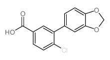 3-(苯并[d][1,3]二氧代l-5-基)-4-氯苯甲酸结构式
