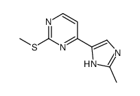 4-(2-methyl-1H-imidazol-5-yl)-2-methylsulfanylpyrimidine结构式