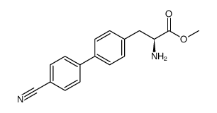 (S)-2-amino-3-(4'-cyano-biphenyl-4-yl)-propionic acid methyl ester Structure