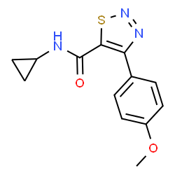 N-Cyclopropyl-4-(4-methoxyphenyl)-1,2,3-thiadiazole-5-carboxamide Structure