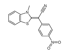 4-[α-(3-Methyl-benzothiazolin-2-yliden)-α-cyanomethyl]-nitrobenzen Structure