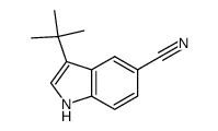 3-tert-butyl-(1H)-indole-5-carbonitrile Structure