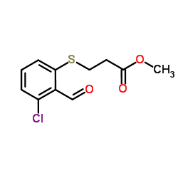 Methyl 3-[(3-chloro-2-formylphenyl)sulfanyl]propanoate结构式
