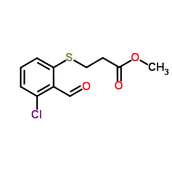 Methyl 3-[(3-chloro-2-formylphenyl)sulfanyl]propanoate picture