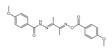 4-methoxy-N'-(3-(((4-methoxybenzoyl)oxy)imino)butan-2-ylidene)benzohydrazide Structure