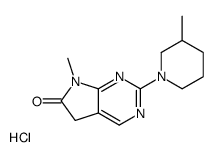 7-methyl-2-(3-methylpiperidin-1-yl)-5H-pyrrolo[2,3-d]pyrimidin-6-one,hydrochloride结构式