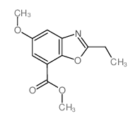 Methyl 2-ethyl-5-methoxy-1,3-benzoxazole-7-carboxylate结构式