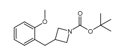 3-(2-methoxy-benzyl)-azetidine-1-carboxylic acid tert-butyl ester结构式