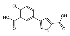 4-(3-carboxy-4-chlorophenyl)thiophene-2-carboxylic acid Structure