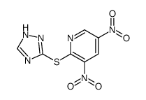 3,5-dinitro-2-(1H-1,2,4-triazol-5-ylsulfanyl)pyridine结构式