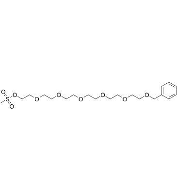 1-Phenyl-2,5,8,11,14,17-hexaoxanonadecan-19-yl methanesulfonate Structure