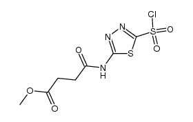 5-((methoxysuccinyl)amino)-1,3,4-thiadiazole-2-sulfonyl chloride结构式