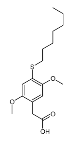 2-(4-heptylsulfanyl-2,5-dimethoxyphenyl)acetic acid Structure