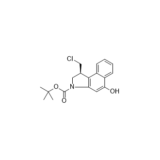 tert-Butyl (S)-1-(chloromethyl)-5-hydroxy-1,2-dihydro-3H-benzo[e]indole-3-carboxylate structure