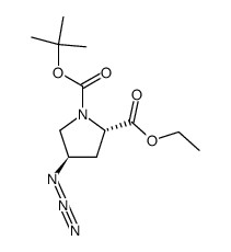 (4R)-1-(tert-butoxycarbonyl)-4-azido-L-proline ethyl ester Structure