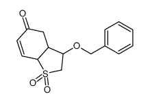 3-benzyloxy-2,3,3a,7a-tetrahydrobenzothiophen-5-(4H)-one-1,1-dioxide结构式