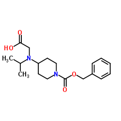 N-{1-[(Benzyloxy)carbonyl]-4-piperidinyl}-N-isopropylglycine结构式