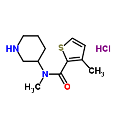 3-Methyl-thiophene-2-carboxylic acid methyl-piperidin-3-yl-amide hydrochloride structure