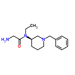 N-[(3R)-1-Benzyl-3-piperidinyl]-N-ethylglycinamide结构式