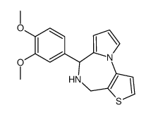 4H-Pyrrolo(1,2-a)thieno(2,3-f)(1,4)diazepine,5,6-dihydro-6-(3,4-dimethoxyphenyl)结构式