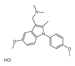 [5-methoxy-1-(4-methoxyphenyl)-2-methylindol-3-yl]methyl-dimethylazanium,chloride结构式