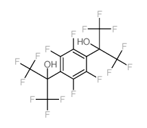 1,1,1,3,3,3-hexafluoro-2-[2,3,5,6-tetrafluoro-4-(1,1,1,3,3,3-hexafluoro-2-hydroxy-propan-2-yl)phenyl]propan-2-ol Structure