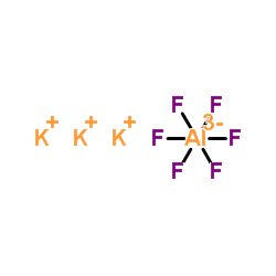 Potassium hexafluoroaluminate structure