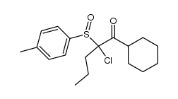 2-chloro-1-cyclohexyl-2-(p-tolylsulfinyl)-1-pentanone结构式