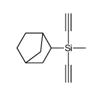 3-bicyclo[2.2.1]heptanyl-diethynyl-methylsilane Structure