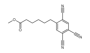 methyl 6-(2,4,5-tricyanophenyl)hexanoate结构式