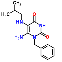 6-Amino-1-benzyl-5-isobutylamino-1H-pyrimidine-2,4-dione Structure