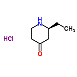 (2S)-2-Ethyl-4-piperidinone hydrochloride (1:1) structure