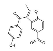 (4-hydroxyphenyl)-(2-methyl-5-nitro-1-benzofuran-3-yl)methanone结构式