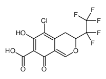 5-chloro-6-hydroxy-8-oxo-3-(1,1,2,2,2-pentafluoroethyl)-3,4-dihydroisochromene-7-carboxylic acid Structure