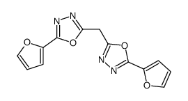 2-(furan-2-yl)-5-[[5-(furan-2-yl)-1,3,4-oxadiazol-2-yl]methyl]-1,3,4-oxadiazole Structure