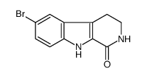 6-Bromo-2,3,4,9-tetrahydro-1H-β-carbolin-1-one结构式