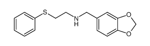 N-(benzo[d][1,3]dioxol-5-ylmethyl)-2-(phenylthio)ethan-1-amine Structure